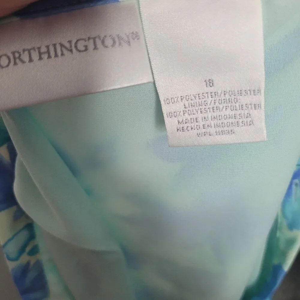 Vintage y2k bright pastel blue floral side slit cute modest preppy skirt 18 NWT